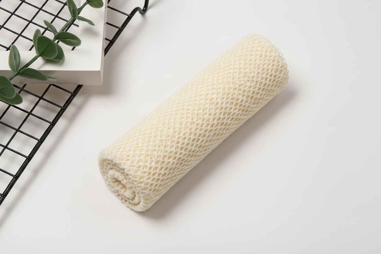 Cream Sapo Net Sponge